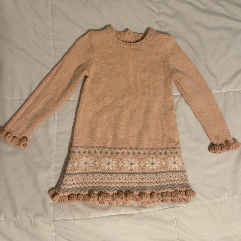 Adrienne Vittadini Kids Peach Ruffle Sweater Size 3T